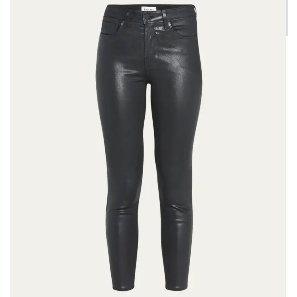 Margot Coated High-Rise Skinny Ankle Jeans Size 25